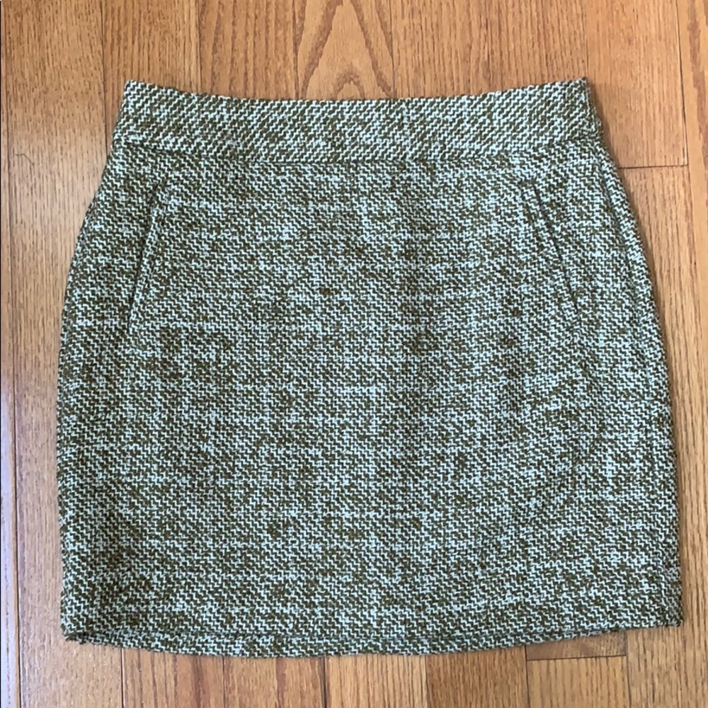 Banana Republic Olive Green Tweed Skirt NWT